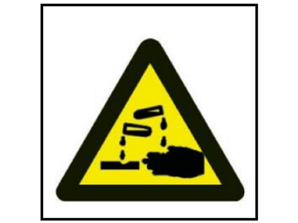 A4 -  Tamanho: 150x150mm - Cuidado, risco de corrosão