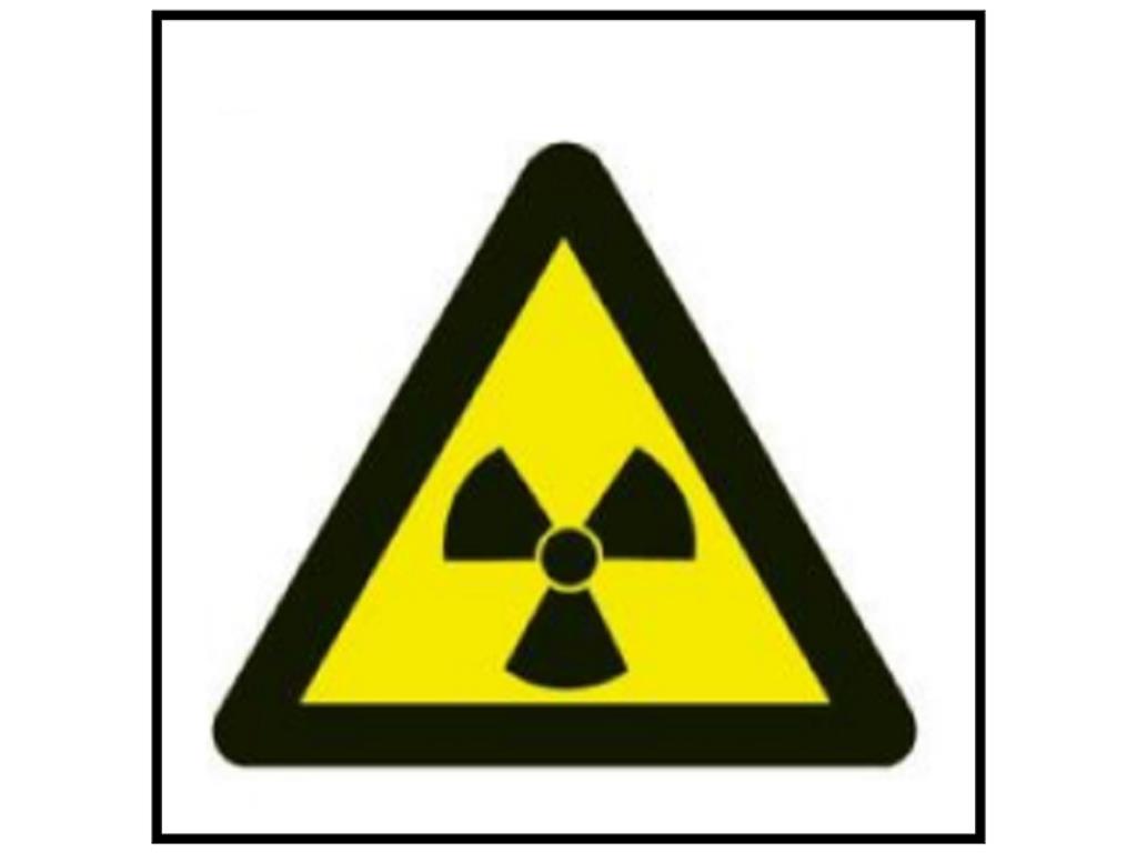 A6 -  Tamanho: 150x150mm - Risco de radiação