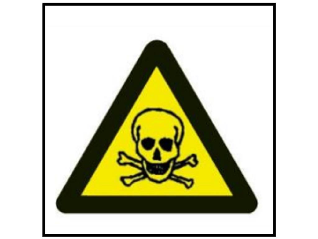 A7 -  Tamanho: 150x150mm - Risco de exposição a produtos tóxicos