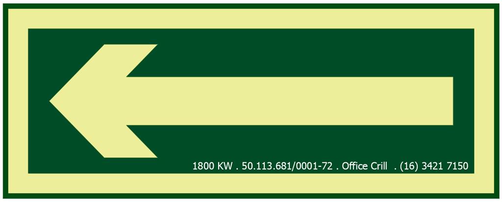 C1 - Tamanho: 70x200mm - Direção de rota de saída