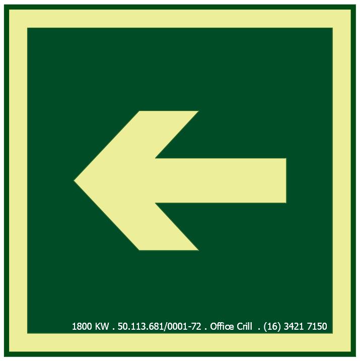 C3 - Tamanho: 110x110mm - Direção de rota de saída à esquerda