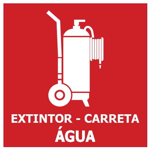 E11A - Tamanho: 100x220mm - Extintor de incêndio tipo carreta - ÁGUA