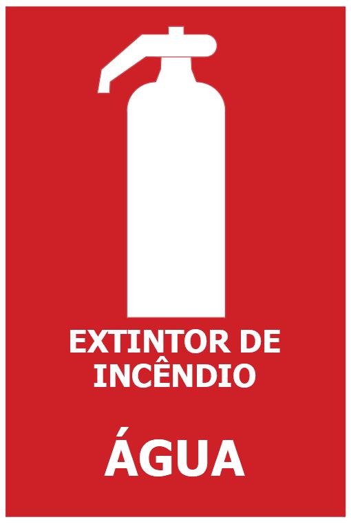 E5a - Tamanho: 100x220mm - Extintor de incêndio - Água