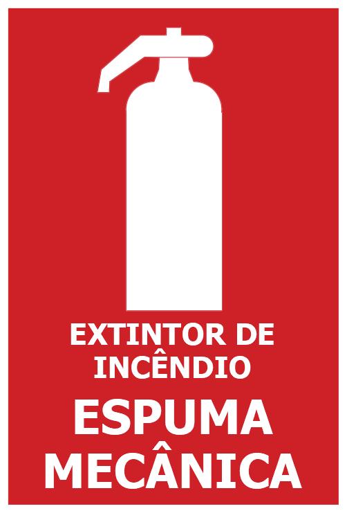 E5em - Tamanho: 100x220mm - Extintor de incêndio - Espuma Química