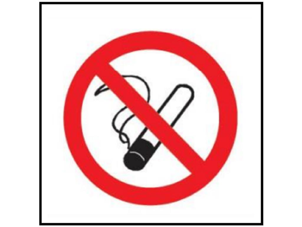 P1 -  Tamanho: 150x150mm - Proibido fumar