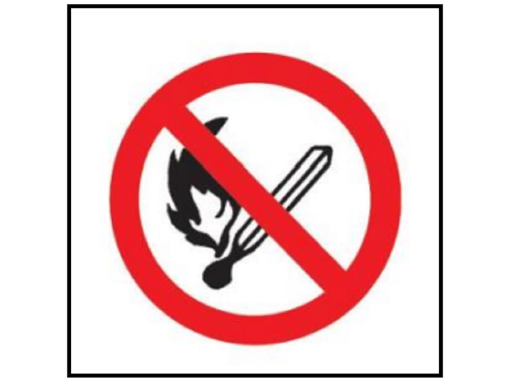 P2 -  Tamanho: 150x150mm - Proibido produzir chamas