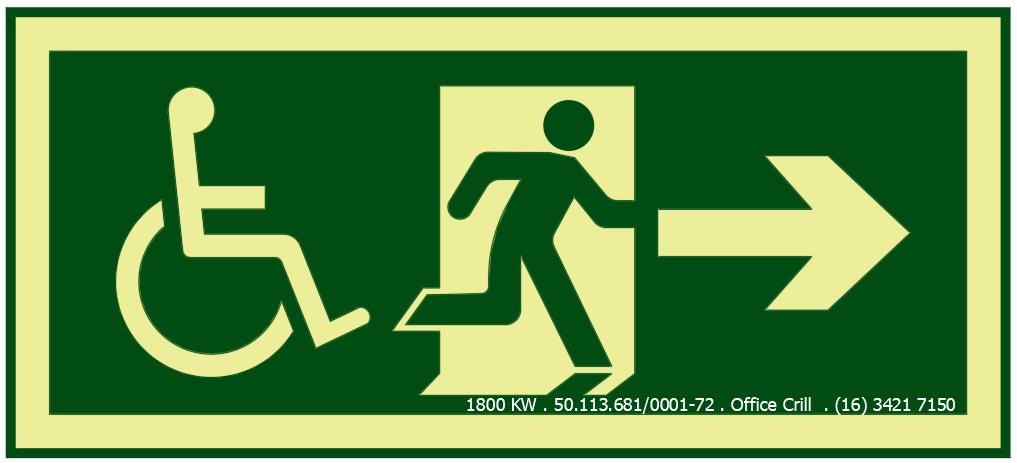 S15 - Tamanho: 100x250mm - Saída com acesso para cadeirante