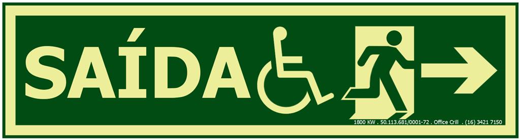 S16 - Tamanho: 100x250mm - Saída à direita com acesso para cadeirante