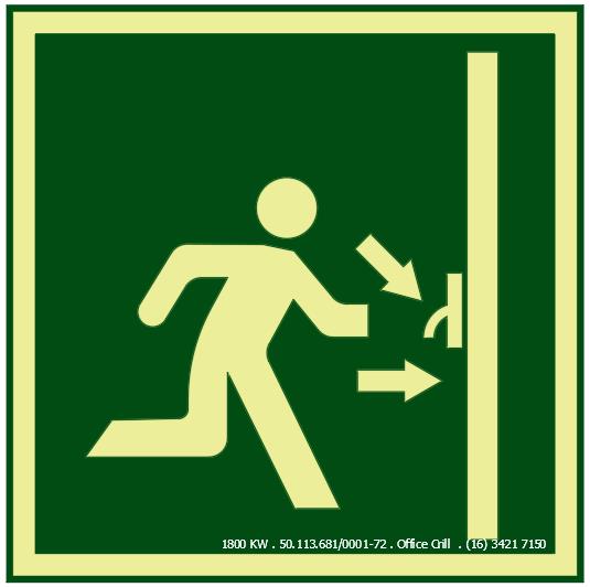 S19 - Tamanho: 150x150mm - Abertura de porta corta-fogo Aperte e empurre